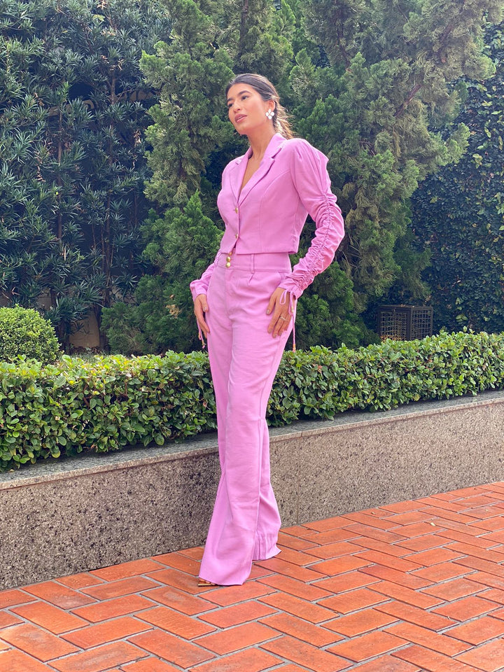 Cropped Blazer+Pants Set