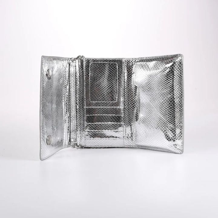 Metallic Leather Shoulder Bag