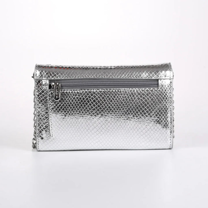 Metallic Leather Shoulder Bag