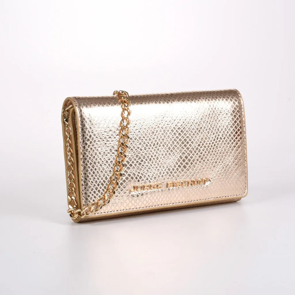 Metallic Leather Shoulder Bag