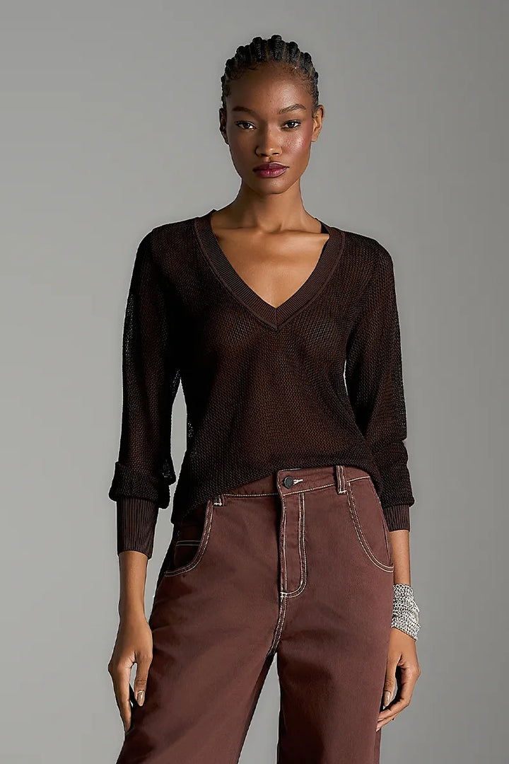 Knitted Mesh Blouse