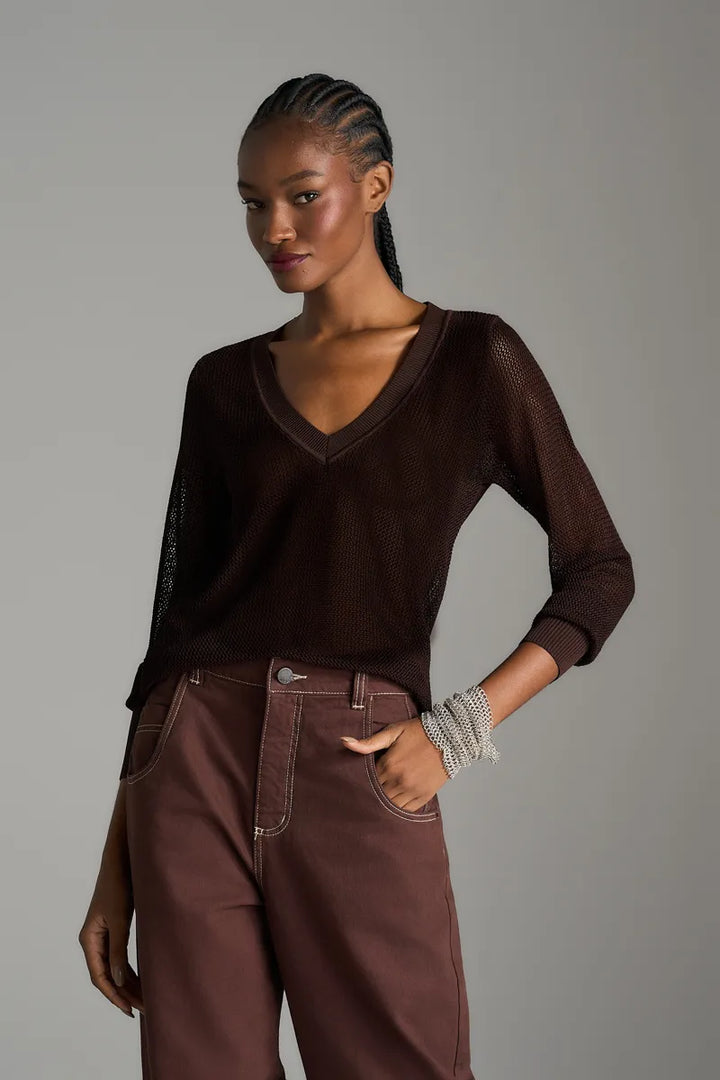 Knitted Mesh Blouse