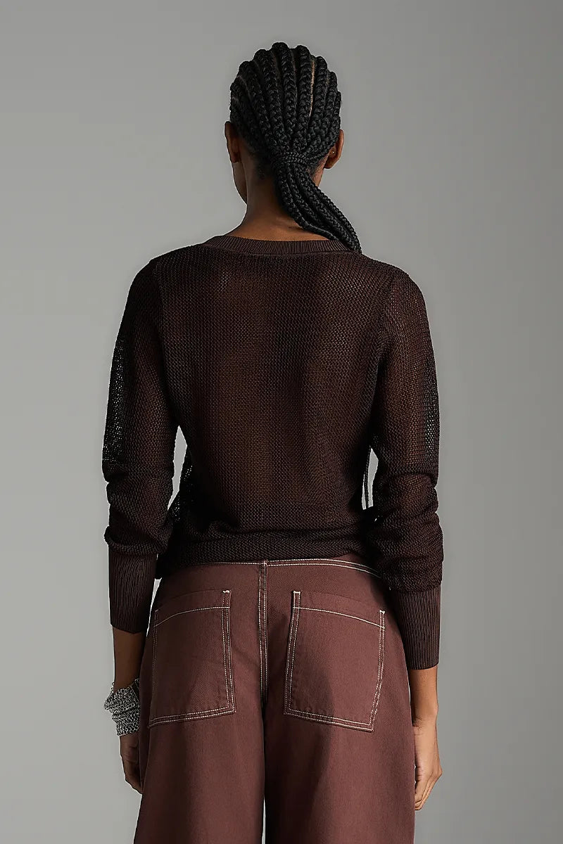 Knitted Mesh Blouse