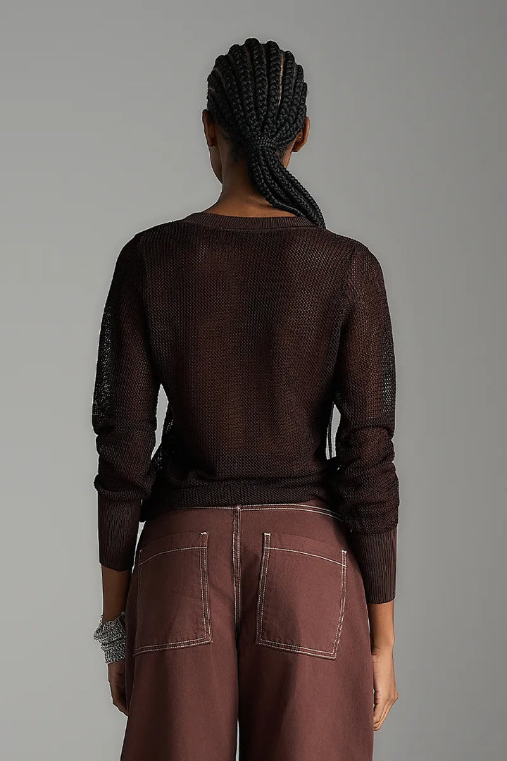 Knitted Mesh Blouse