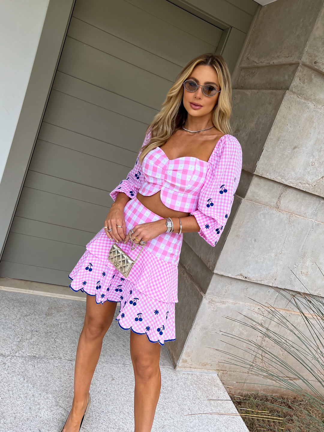 Skirt+Cropped Top Set