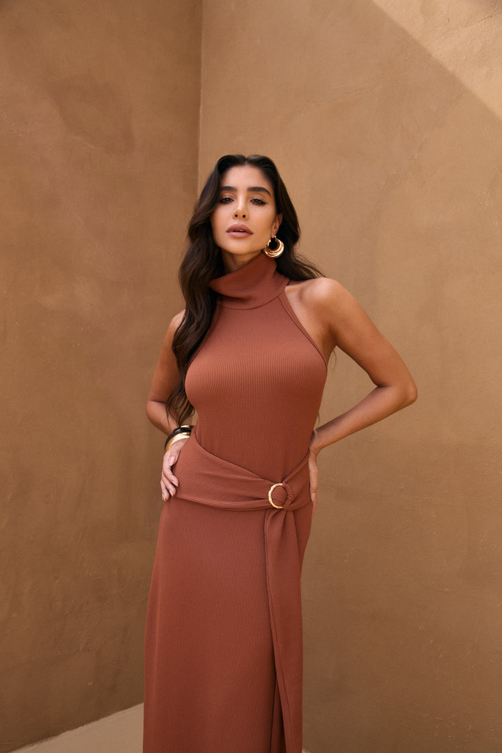 Buckle Texture Dress