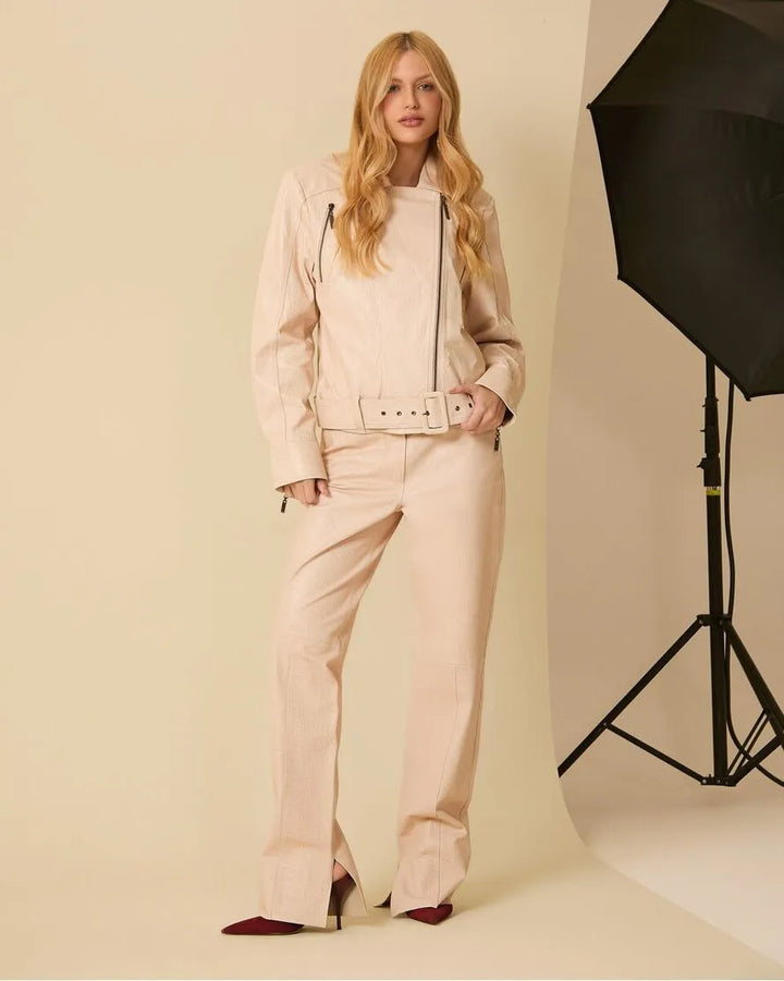 Crocodile Leather Pants