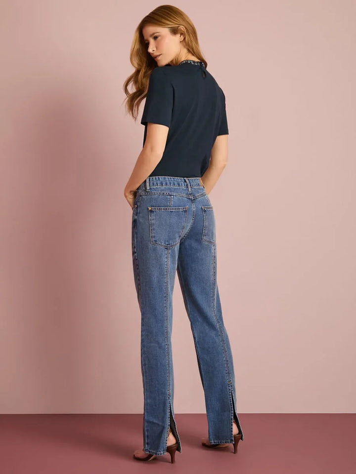Calça Jeans Reta