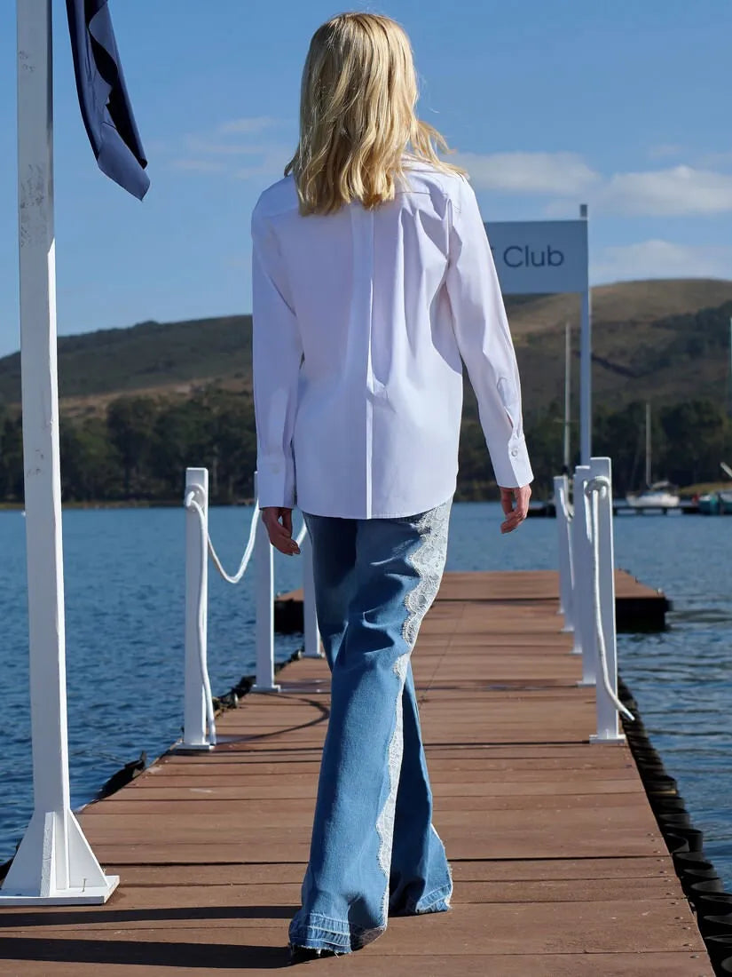 Calça Jeans Renda