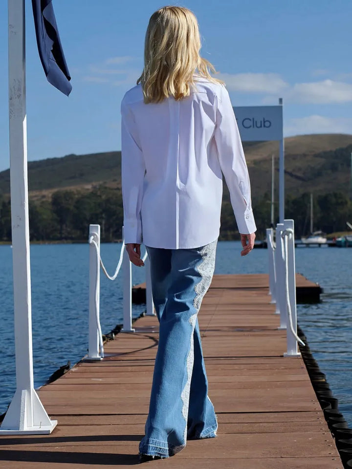 Calça Jeans Renda