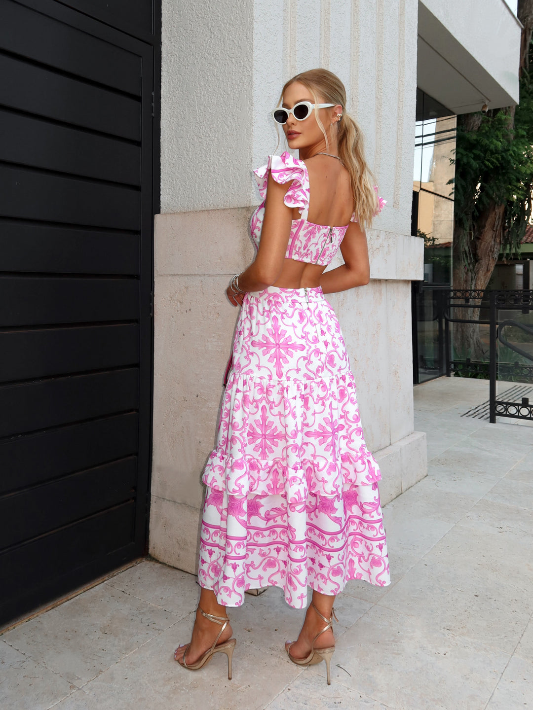 Vestido Midi Cut-Out Limonada Pink