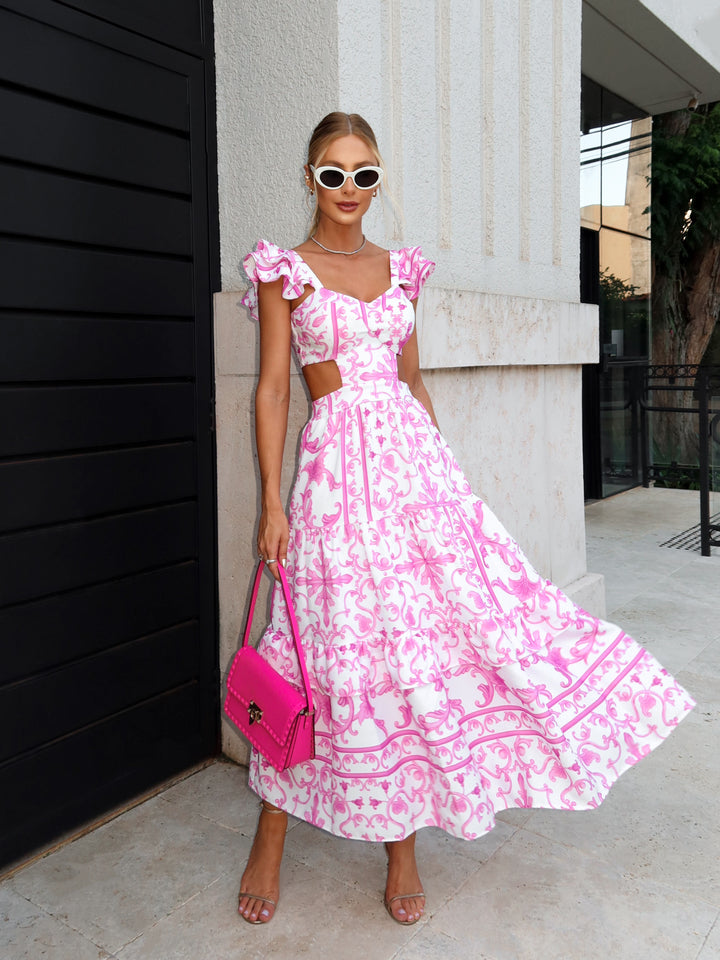 Vestido Midi Cut-Out Limonada Pink