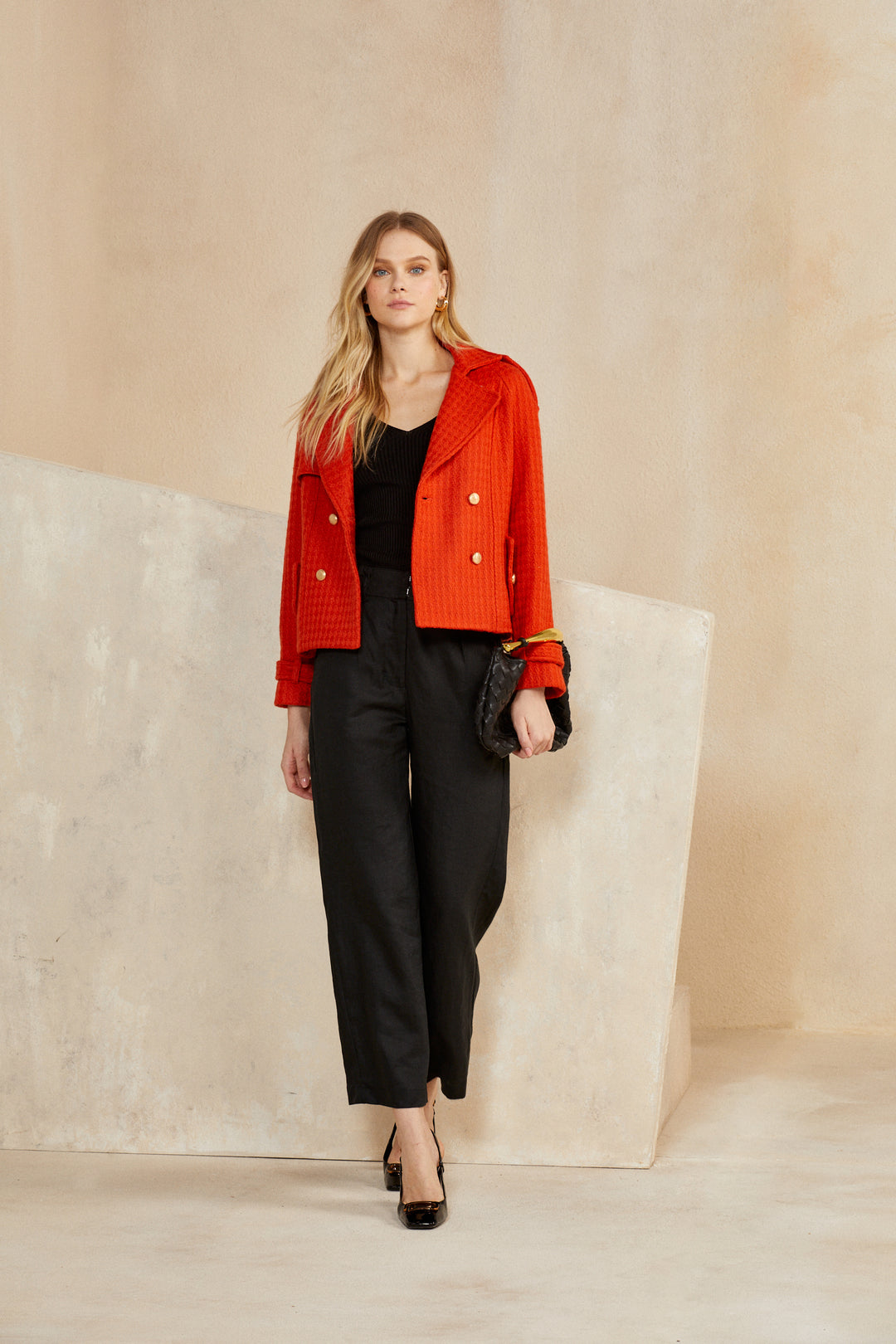 Chic Skunk Wool Coat