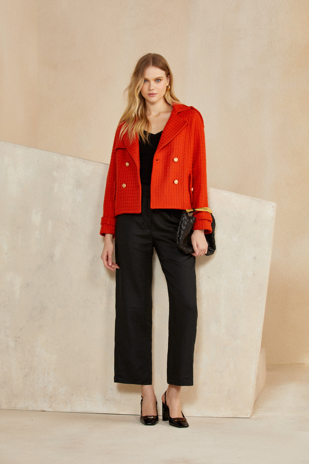 Chic Skunk Wool Coat