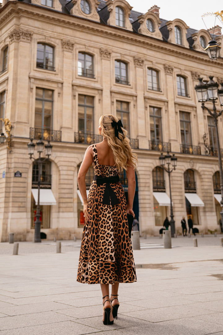 Vestido Midi Animal Print Limonada Pink
