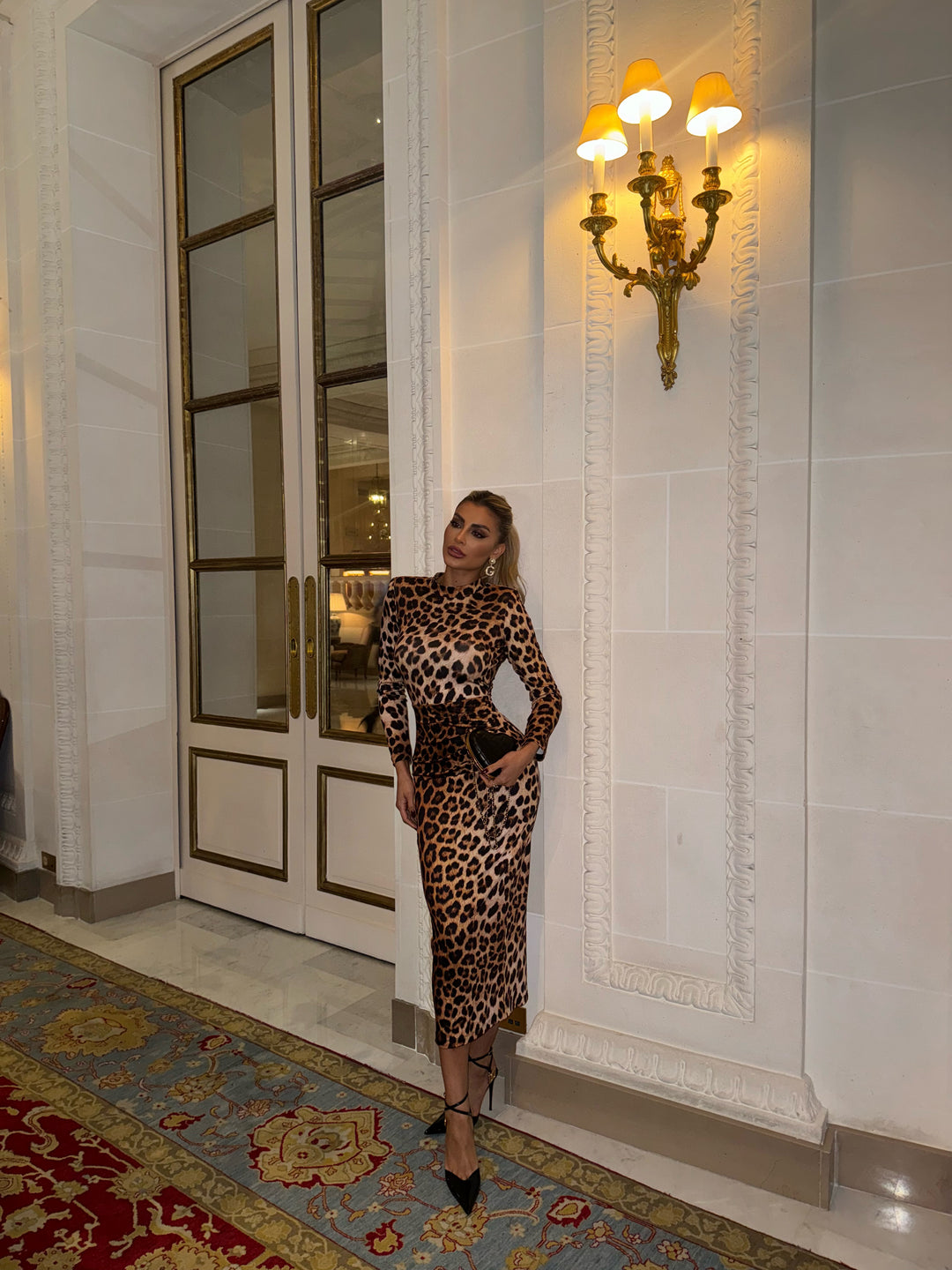 Vestido Midi Animal Print Limonada Pink
