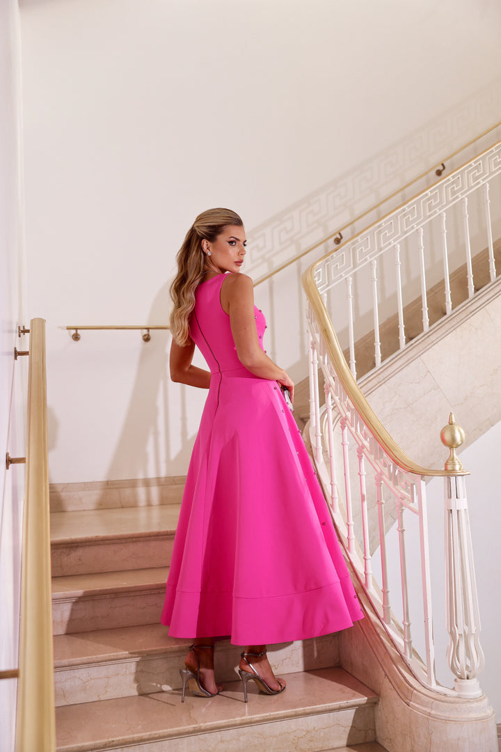 Pink Lemonade Stone Midi Dress