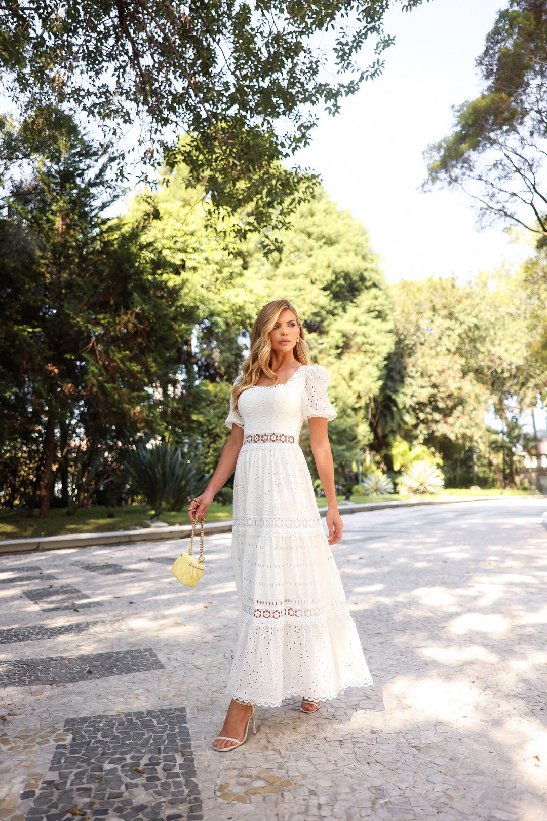 Pink Lemonade Laise Midi Dress