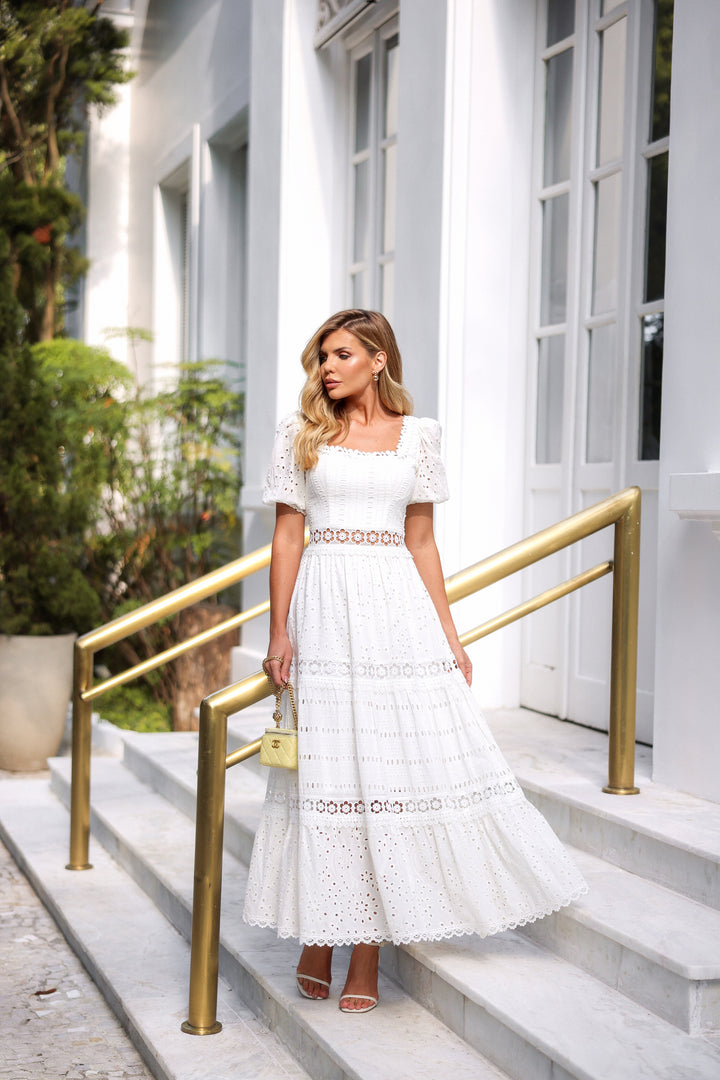 Pink Lemonade Laise Midi Dress