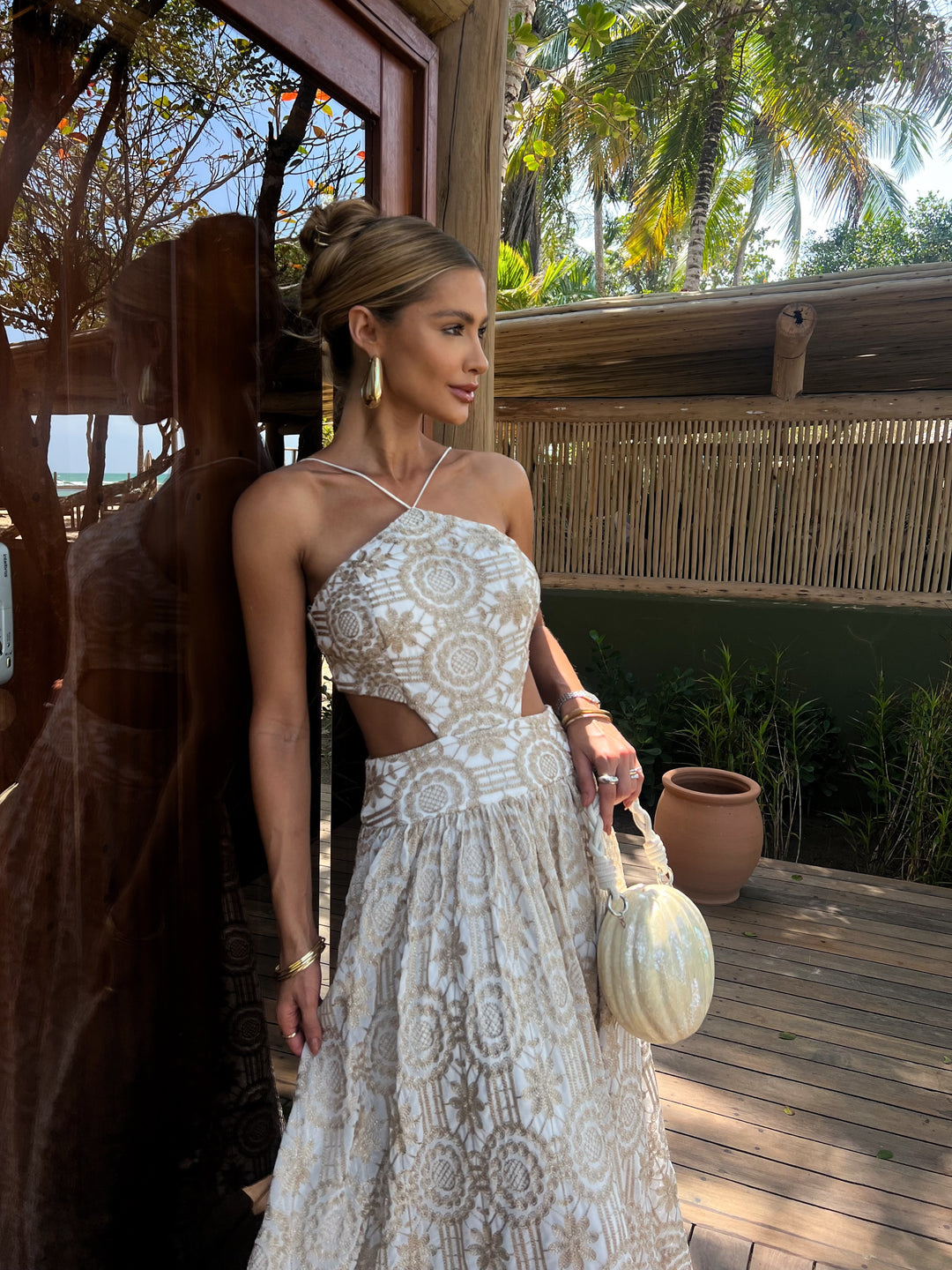 Organza Midi Dress