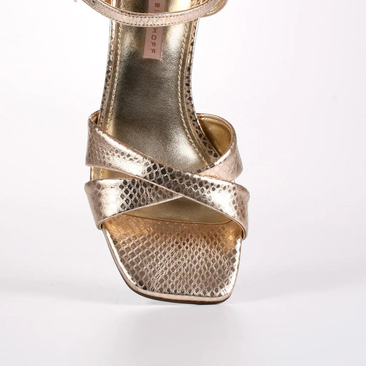 Metallic Leather Sandal