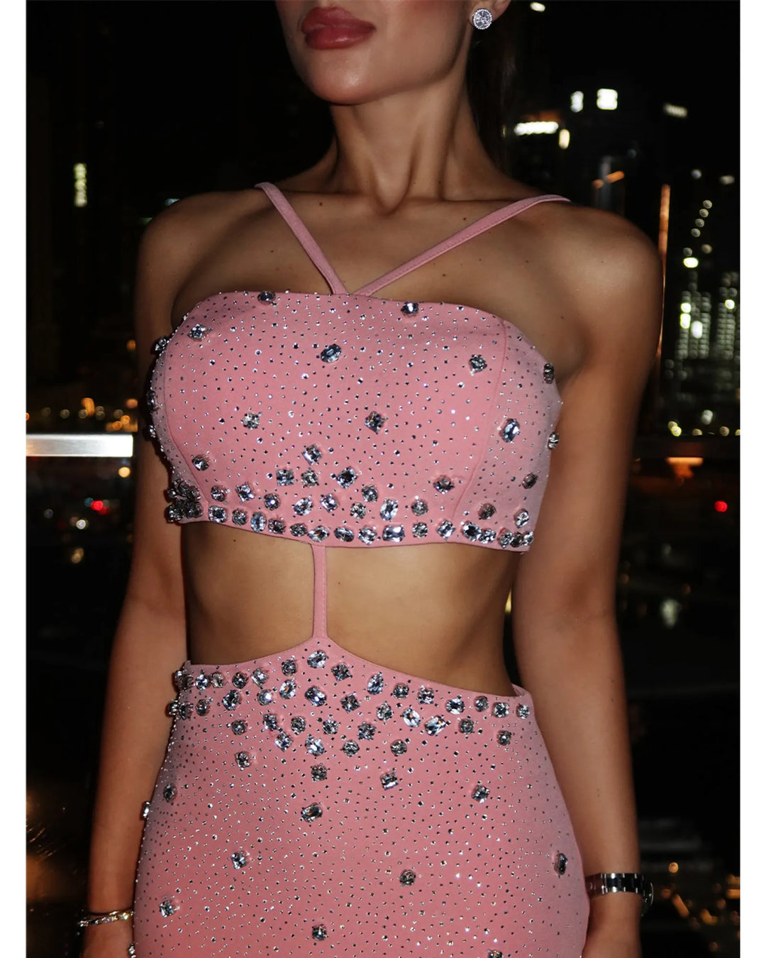 Rhinestone Midi Dress