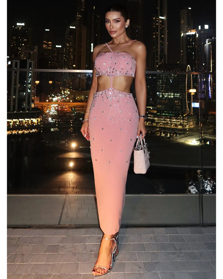 Rhinestone Midi Dress