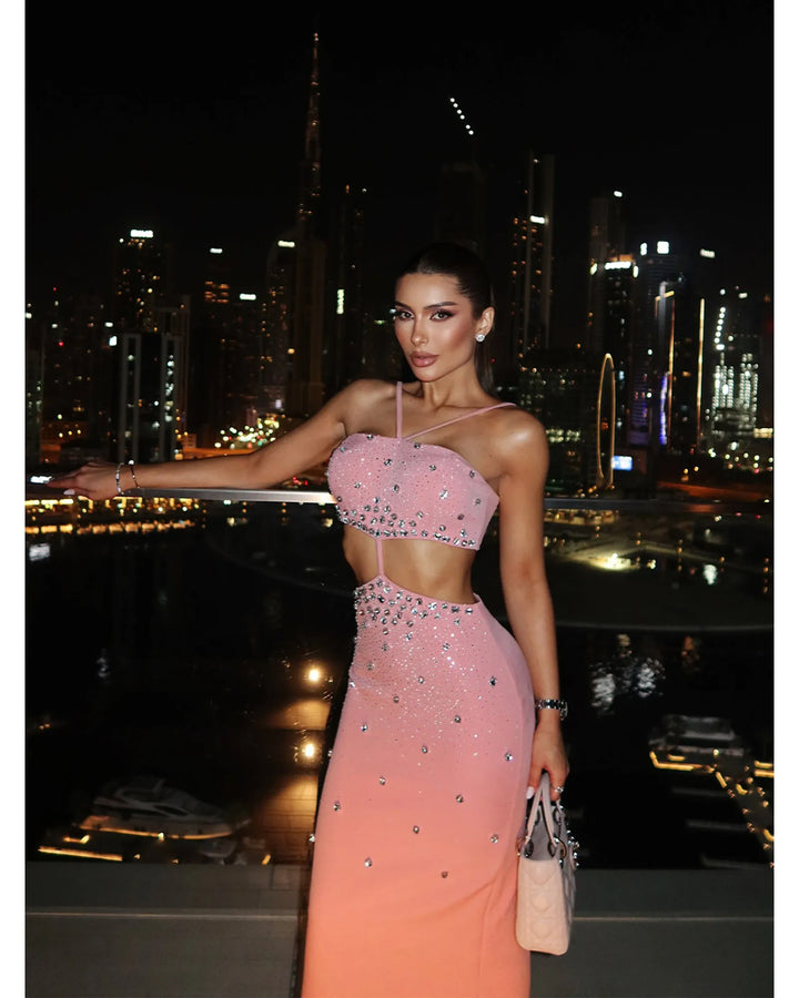 Rhinestone Midi Dress