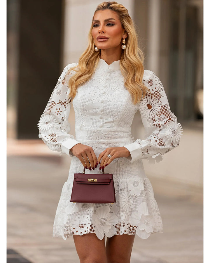 Short Guipure Lace Dress
