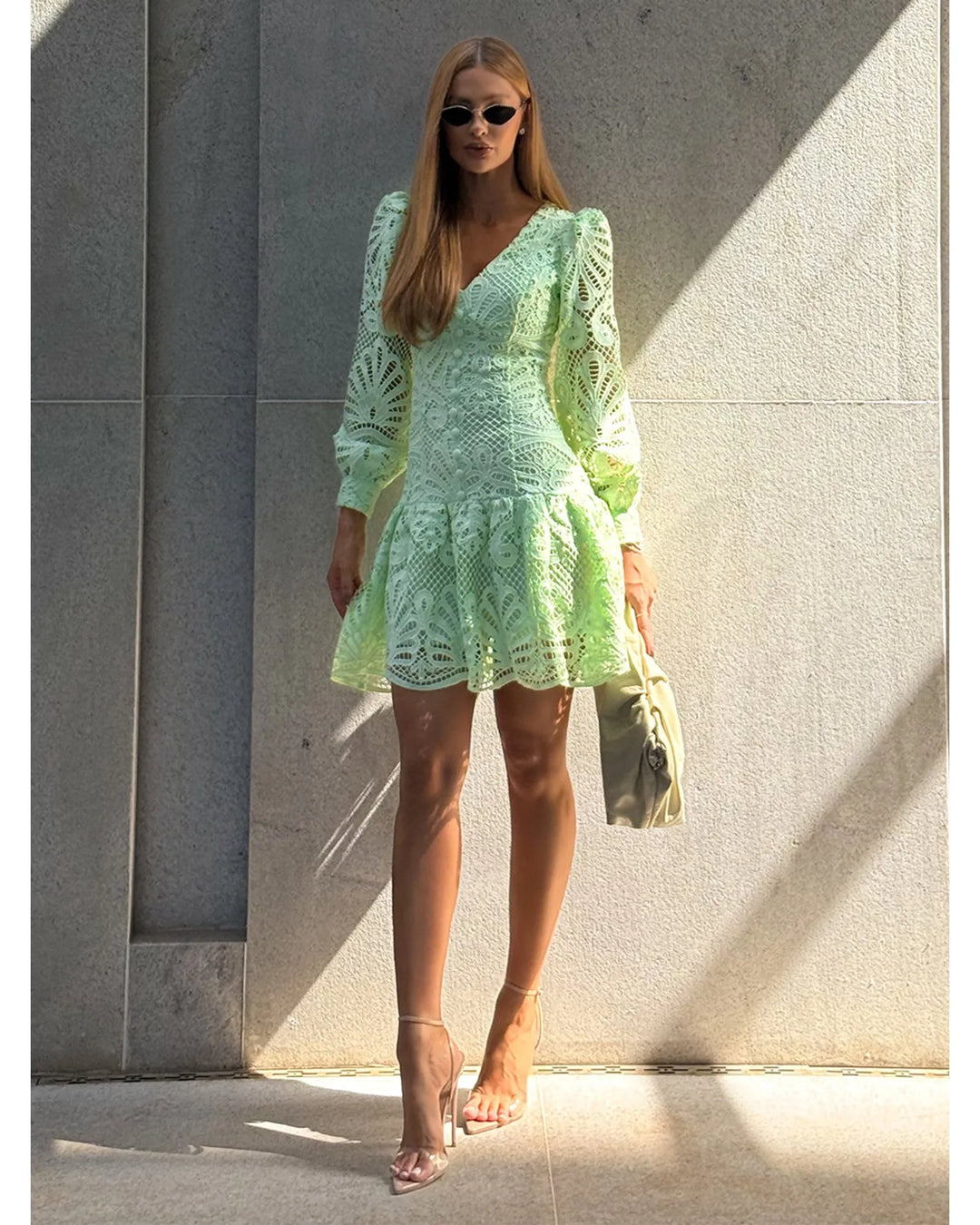 Short Guipure Lace Dress