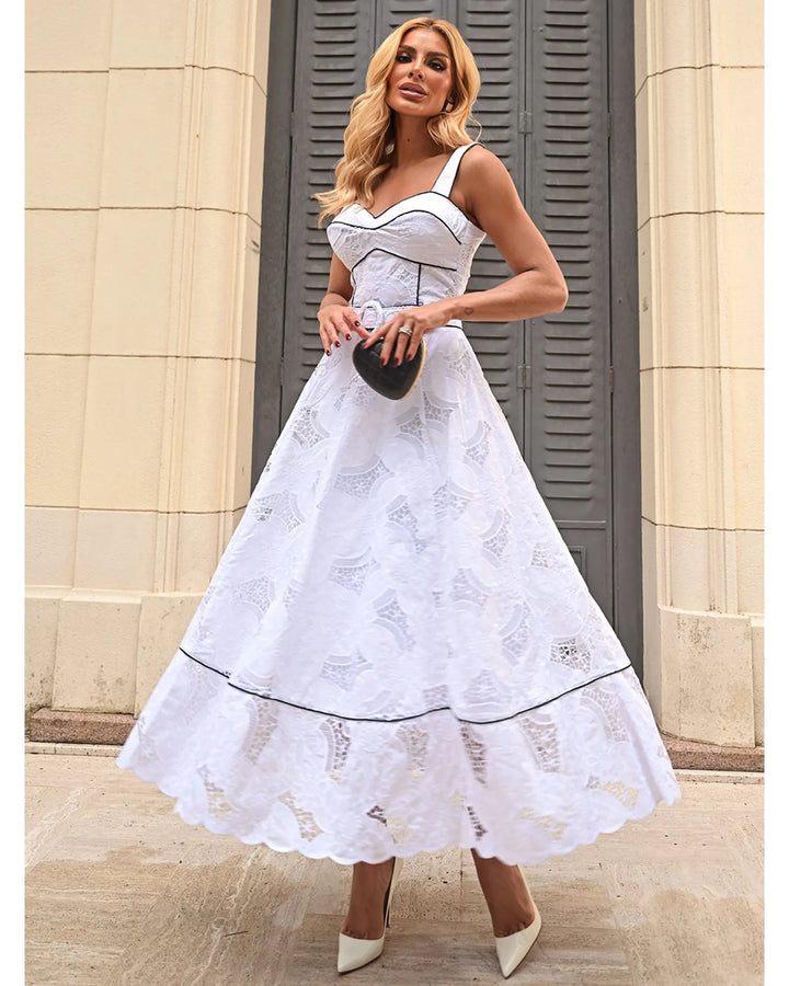 White Lumiere Midi Dress