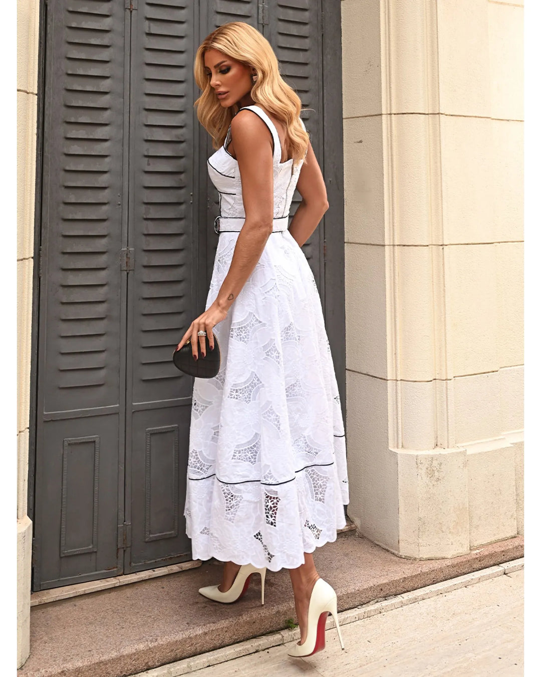 White Lumiere Midi Dress