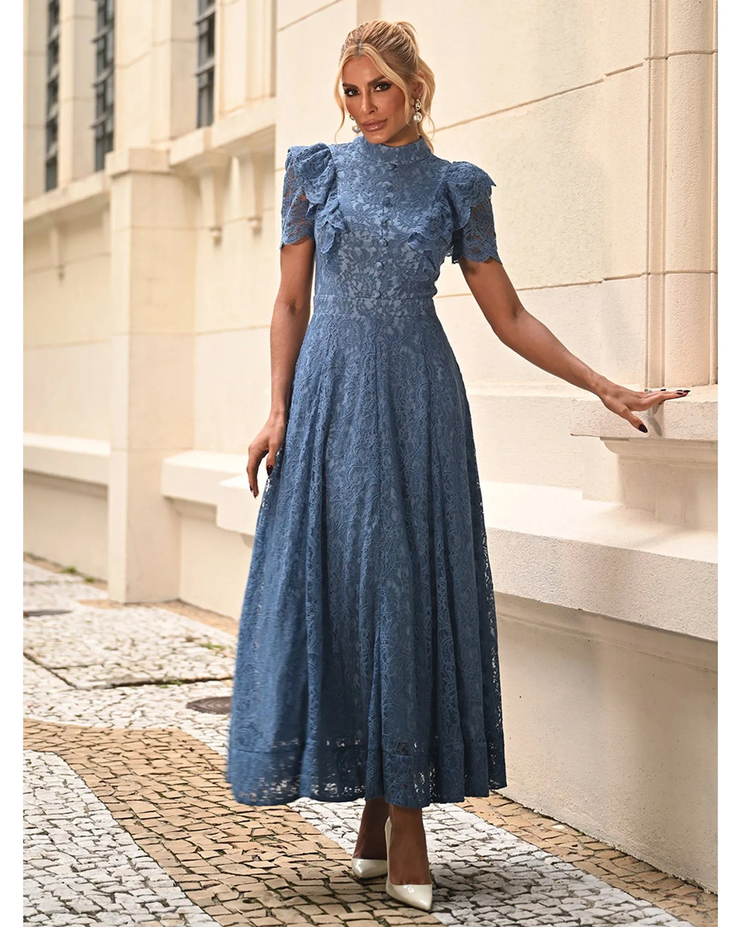 Blue Belle Midi Dress