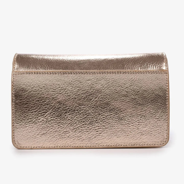 Metallic Leather Shoulder Bag