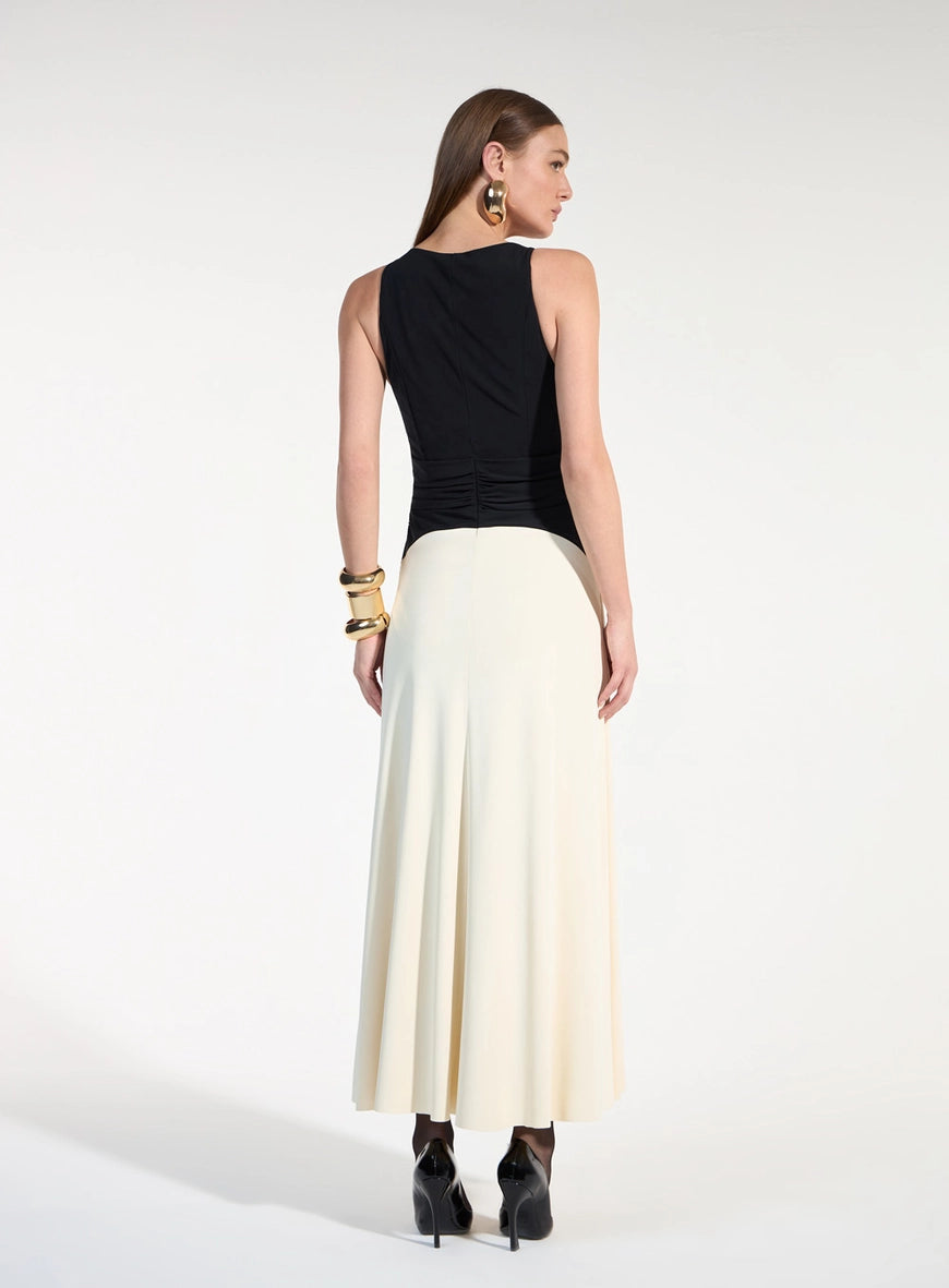 Vestido Midi Bicolor