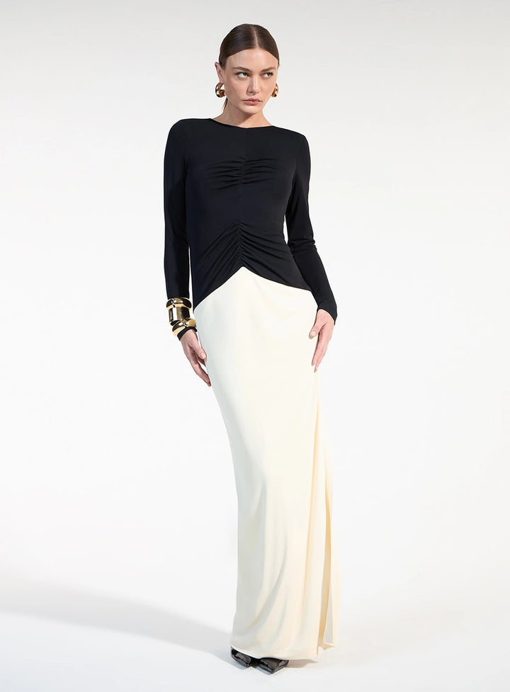 Vestido Longo Bicolor