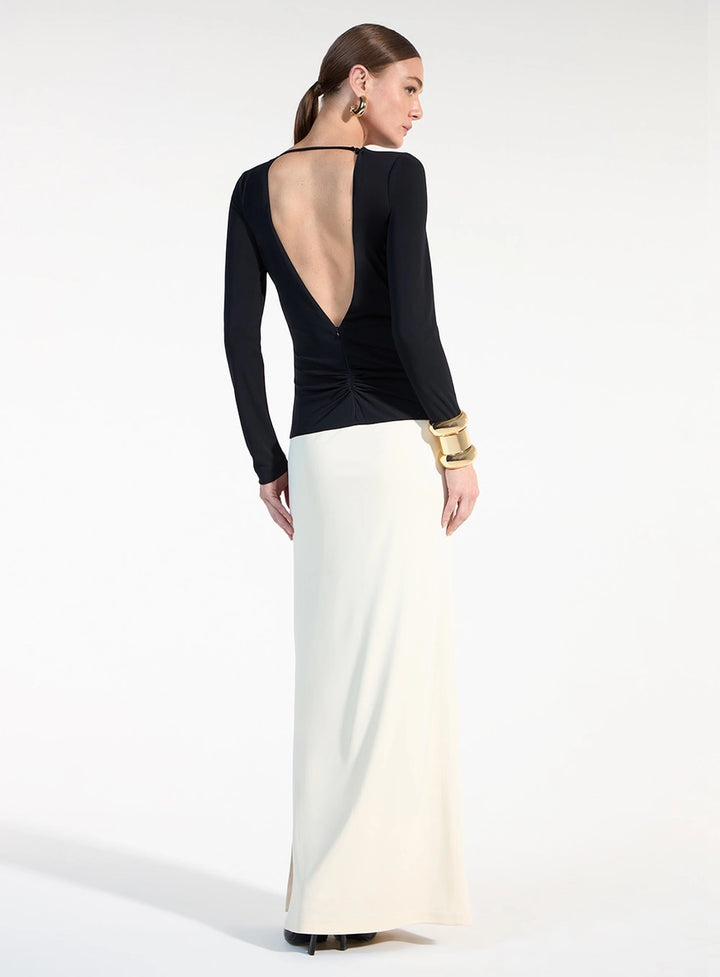 Vestido Longo Bicolor