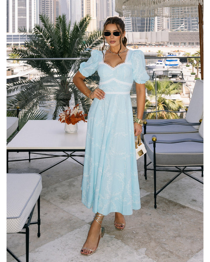 Midi Dress with Viscolinho