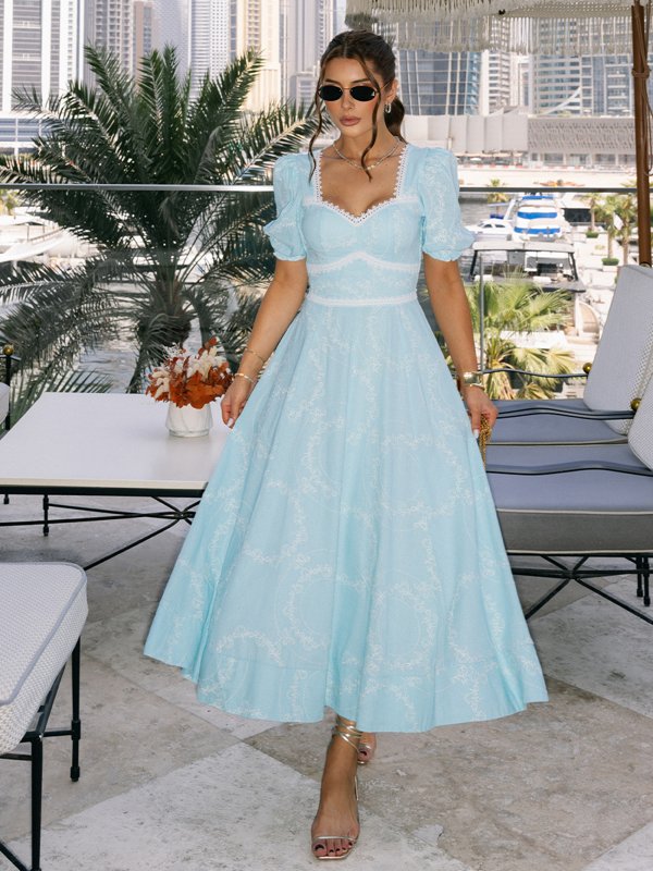 Midi Dress with Viscolinho