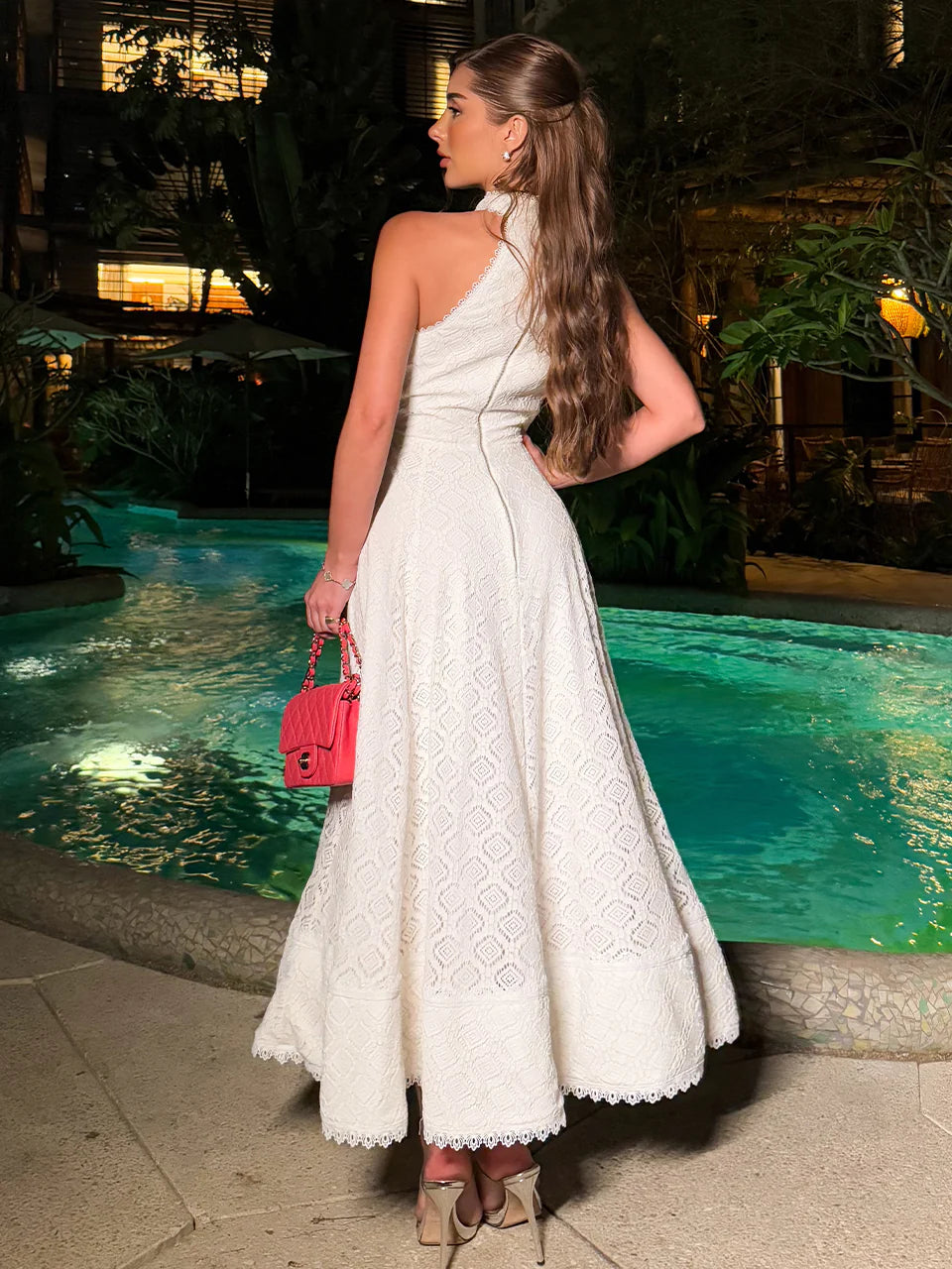 Vestido Midi Renda Pureza