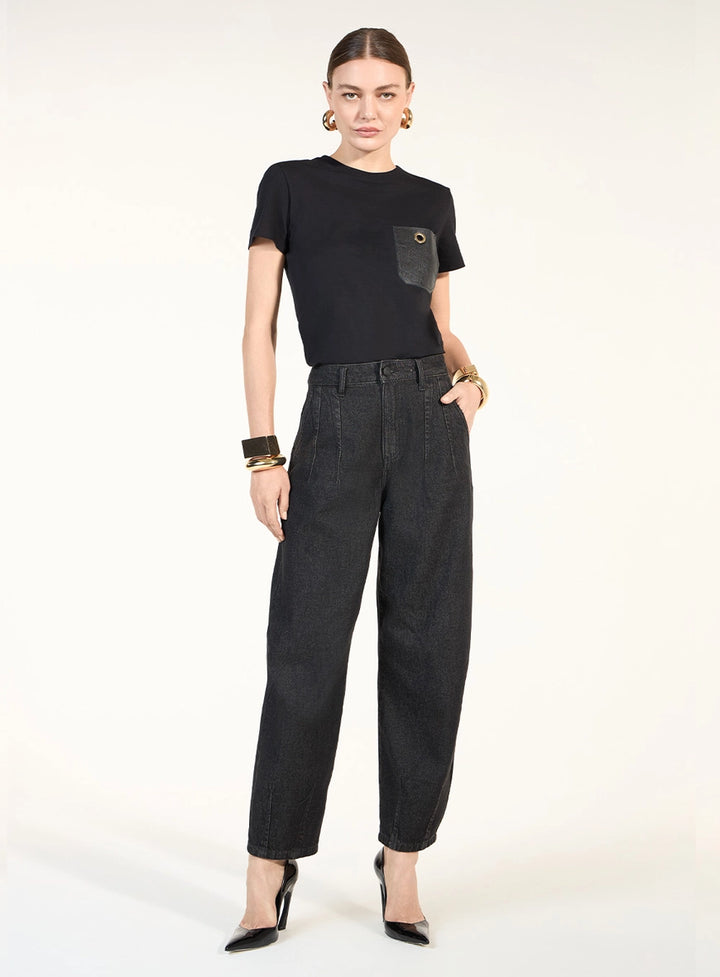 Blusa Bolso Couro