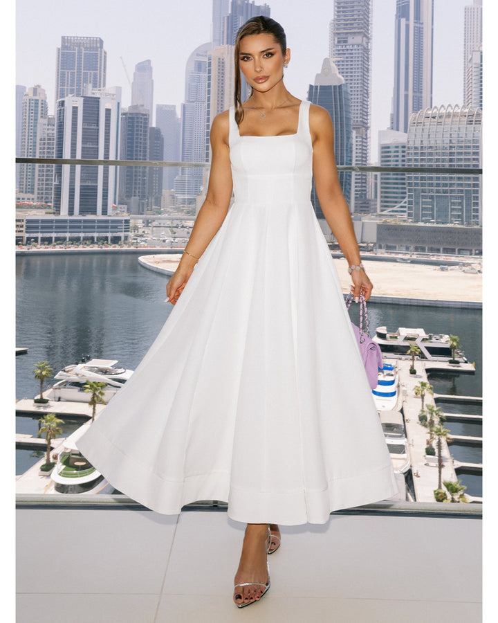 Cutout Back Midi Dress