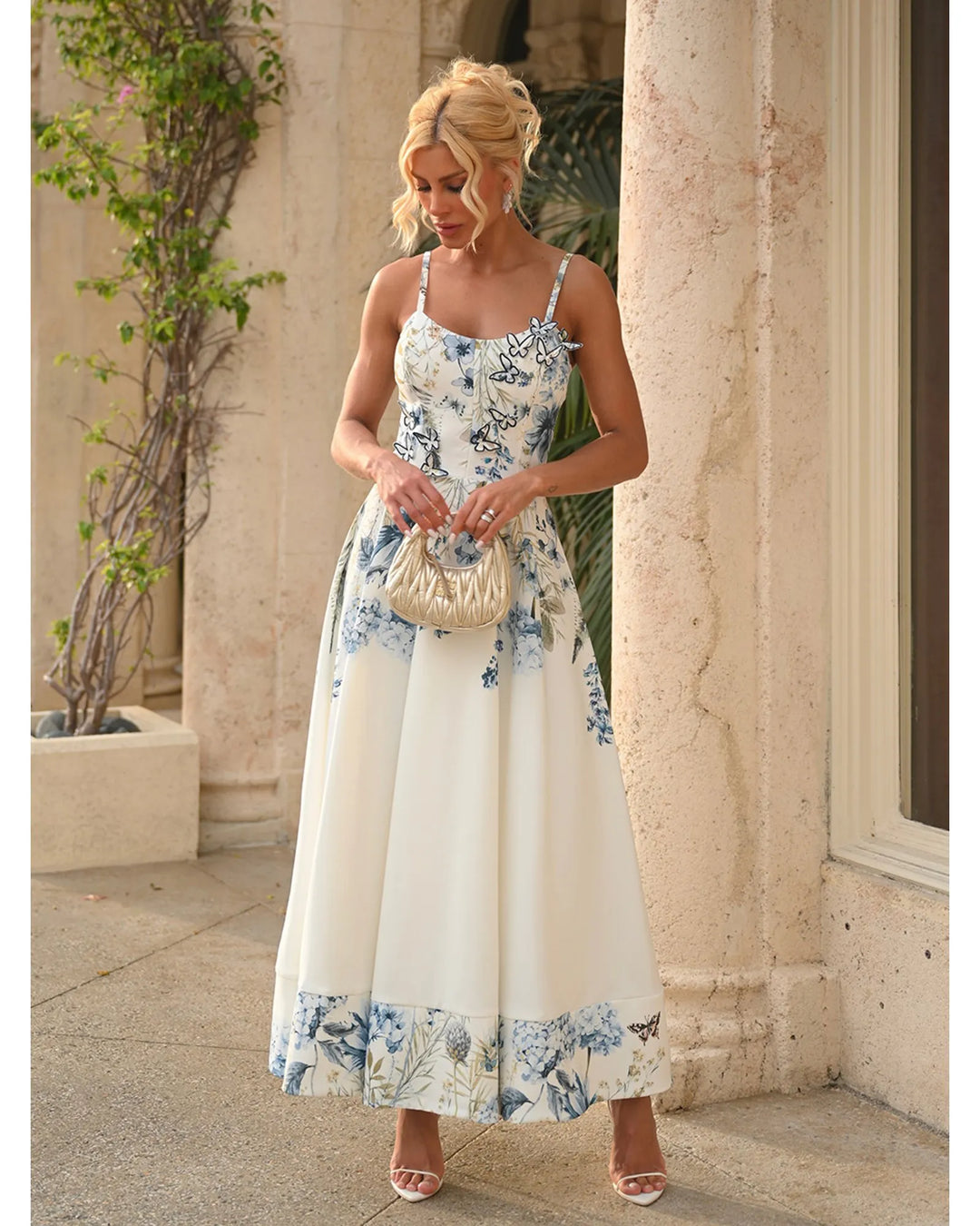 Fiori Floral Midi Dress