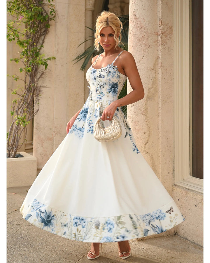 Fiori Floral Midi Dress