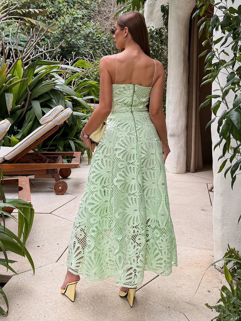 Conjunto Midi Renda Verde Luce
