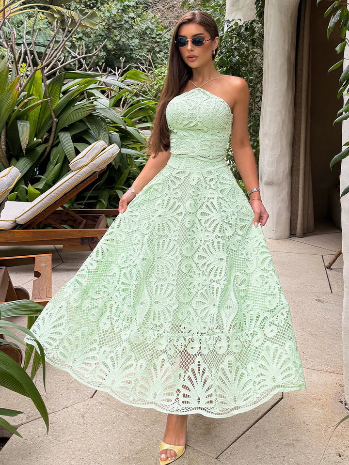 Conjunto Midi Renda Verde Luce