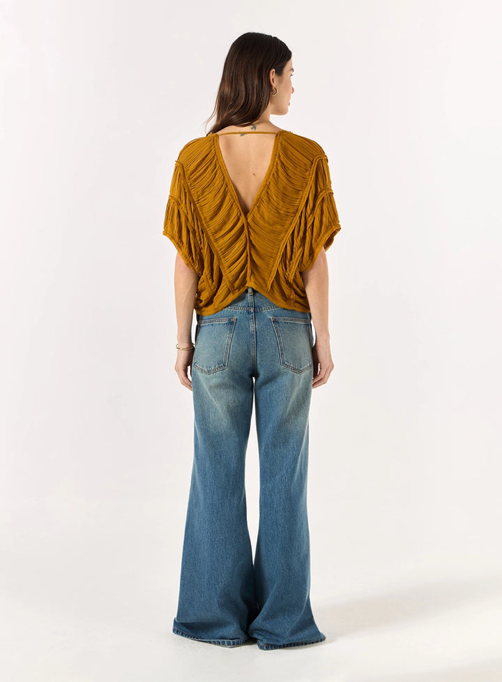 Calça Jeans Palazzo