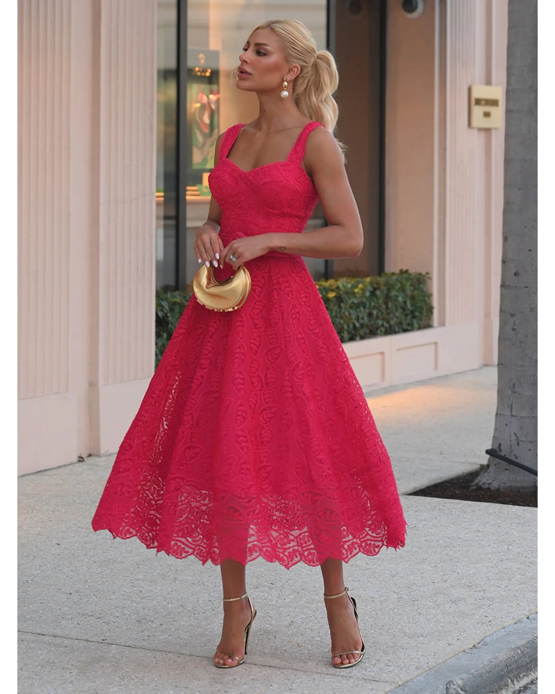 Rouge Midi Dress