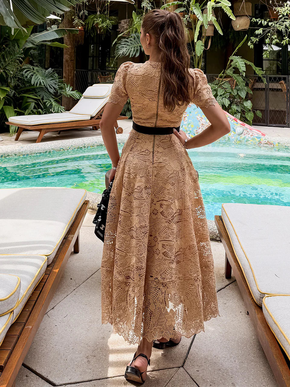Isadora Lace Midi Dress