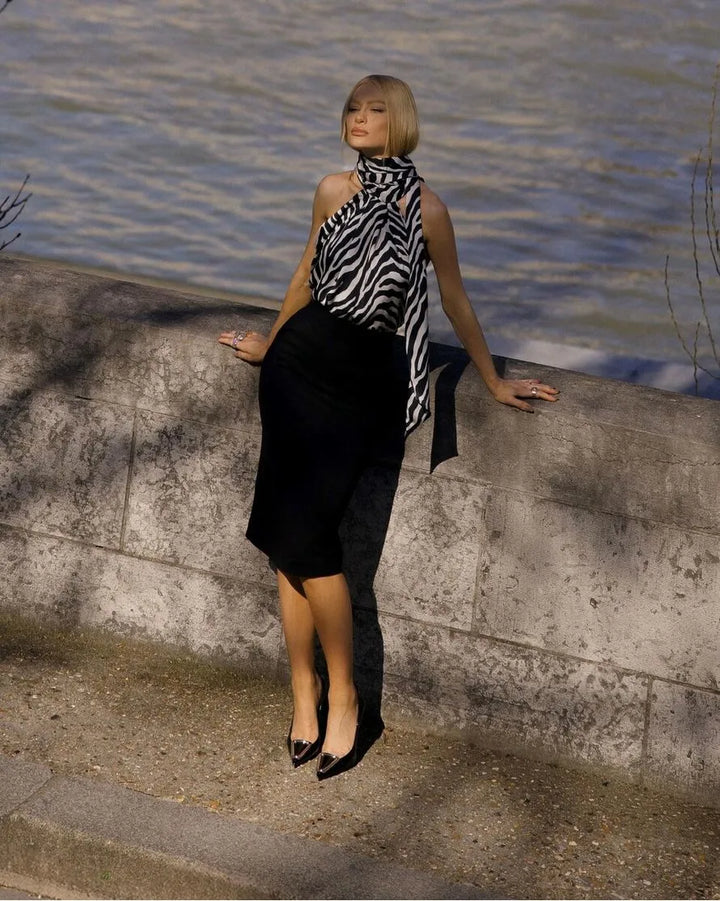 Slit Midi Skirt